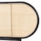 Baxton Studio Reegan Modern Bohemian Two-Tone Black and Natural Brown Rattan Queen Size Standalone Headboard 232-13246-ZORO - alternate 5